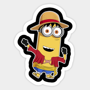 Luffy x minion Sticker